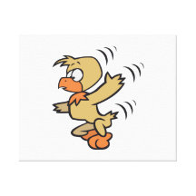 Het dansen de Vogel van de Cartoon Canvas Afdrukken