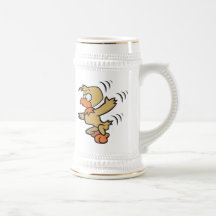 Het dansen de Vogel van de Cartoon Mok