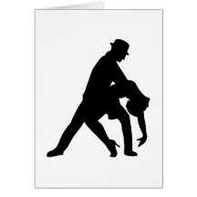 Het dansen paartango wenskaart