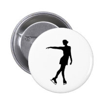 Het de enige Zwarte & Wit van de Schaatser van het Speldbuttons