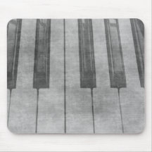 Het de pianotoetsenbord van Grunge dempte grijs af Muis Matten