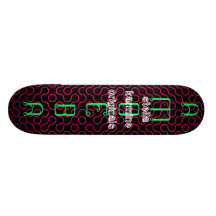 Het Dek van Techno van de AMOEBE: Groen neon & Red Skateboard Decks