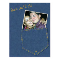 Het Denim van de Zak van jeans bewaart het Briefka briefkaarten