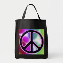 Het Design van het Teken van de Vrede van de Kleur Tas