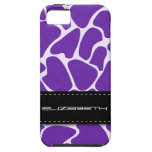 Het Dierlijke Patroon van de paarse Giraf iPhone 5 Case-Mate Hoesje