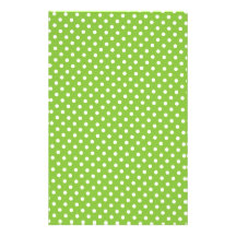 Het Document van het plakboek - Groene Polkadot Gpersonaliseerd Briefpapier