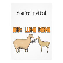 Het Drama van de Lama van het baby Uitnodigingen