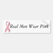 Het echte Man draag de Roze Sticker van de Bumper Bumpersticker