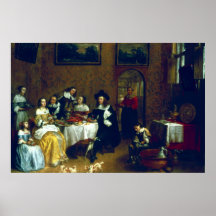 Het Edele Dineren van de Familie Posters
