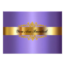 Het elegante Paarse Goud van de Uitnodiging van de