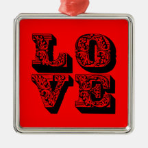 Het fancy Vierkant van de LIEFDE Ornamenten