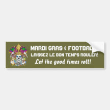 Het football Mardi Gras denkt het nota's moet vroe Bumpersticker