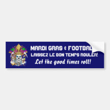 Het football Mardi Gras denkt het nota's moet vroe Bumpersticker