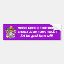 Het football Mardi Gras denkt het nota's moet vroe Bumpersticker
