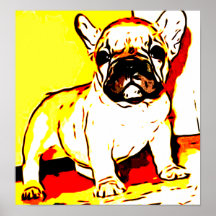 Het Franse poster van de buldogkunst