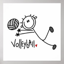 Het fundamentele Mannelijke Volleyball van het Cij Print