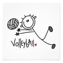 Het fundamentele Mannelijke Volleyball van het Cij Gepersonaliseerde Uitnodigingen