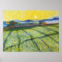 Het Gebied van de tarwe met het Toenemen Zon Plaat