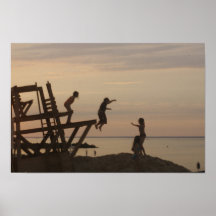 Het gedaalde Strand van de Weide Afdruk