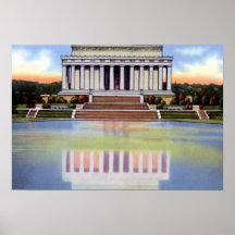 Het Gedenkteken van Lincoln van het Washington DC Posters