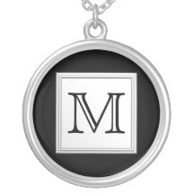 Het gedrukte Monogram van de Douane. Zwarte en Ble Persoonlijke Sieraden