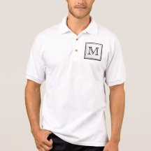 Het gedrukte Monogram van de Douane. Zwarte en Ble T Shirts