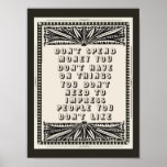 Het geld dat u niet hebt poster