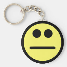 Het gele Gezicht van de Pook staart Gezicht Smiley Sleutel Hangers