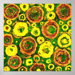 Het gele & Groene Poster van het Mamma van Bloemen