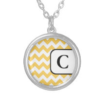 Het gele Ketting van het Monogram van de Chevron