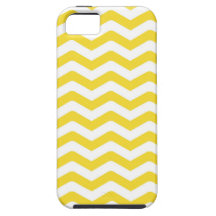 Het gele Strakke Patroon van de Chevron iPhone 5 Hoesje