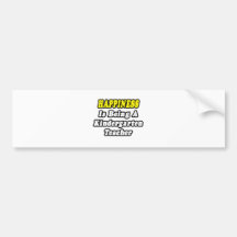 Het geluk is een Leraar van de Kleuterschool Bumpersticker