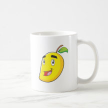 Het gelukkige Gele Fruit van de Mango Mok