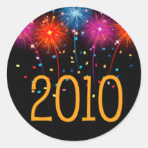 Het Gelukkige Nieuwjaar 2010 van de sticker