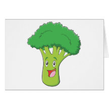 Het gelukkige Plantaardige Glimlachen van Broccoli Wenskaart