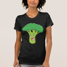 Het gelukkige Plantaardige Glimlachen van Broccoli T-shirts