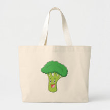 Het gelukkige Plantaardige Glimlachen van Broccoli Tas