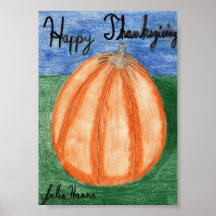 Het gelukkige Poster van de Pompoen van de Thanksg