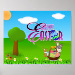 Het gelukkige Poster van Pasen