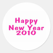 Het gelukkige Roze van het Nieuwjaar 2010 Stickers