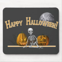 Het gelukkige Skelet van Halloween Muis Matten