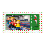 Het Gelukkige Vakantie van de gymnastiek- van de V Persoonlijke Fotokaart