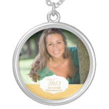 Het gepersonaliseerde gele gouden ketting van foto