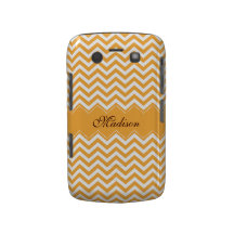 Het gepersonaliseerde oranje geval van het chevron blackberry bold hoesjes