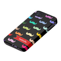 Het gepersonaliseerde patroon van de Snor van de R iPhone 4 Cover