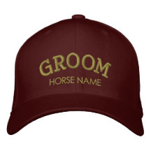 Het gepersonaliseerde Pet van de Bruidegom van de  Geborduurde Baseball Cap