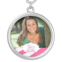 Het gepersonaliseerde roze gestreepte ketting van 