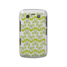 Het Geval van Blackberry in Bord - groene Swirlls Case-Mate Blackberry Hoesjes
