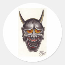 Het Gezicht van de demon Ronde Stickers
