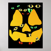 Het Gezicht van de pompoen met het Poster van Ogen